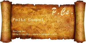Peltz Csepel névjegykártya